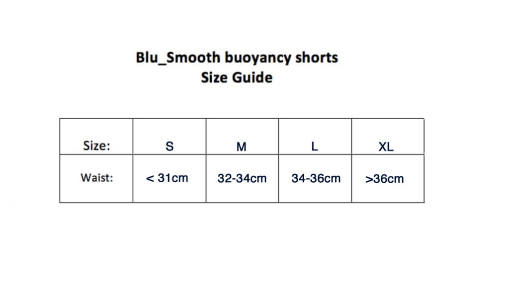 New buoyancy shorts size guide | Open Water Swimming Wetsuit - South Africa